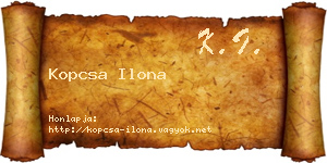 Kopcsa Ilona névjegykártya